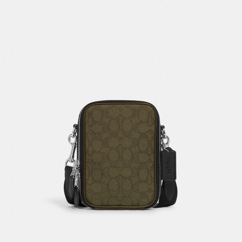 NWT Coach Stanton Crossbody Bag in Signature Jacquard Olive Drab Utility Green - Picture 14 of 14